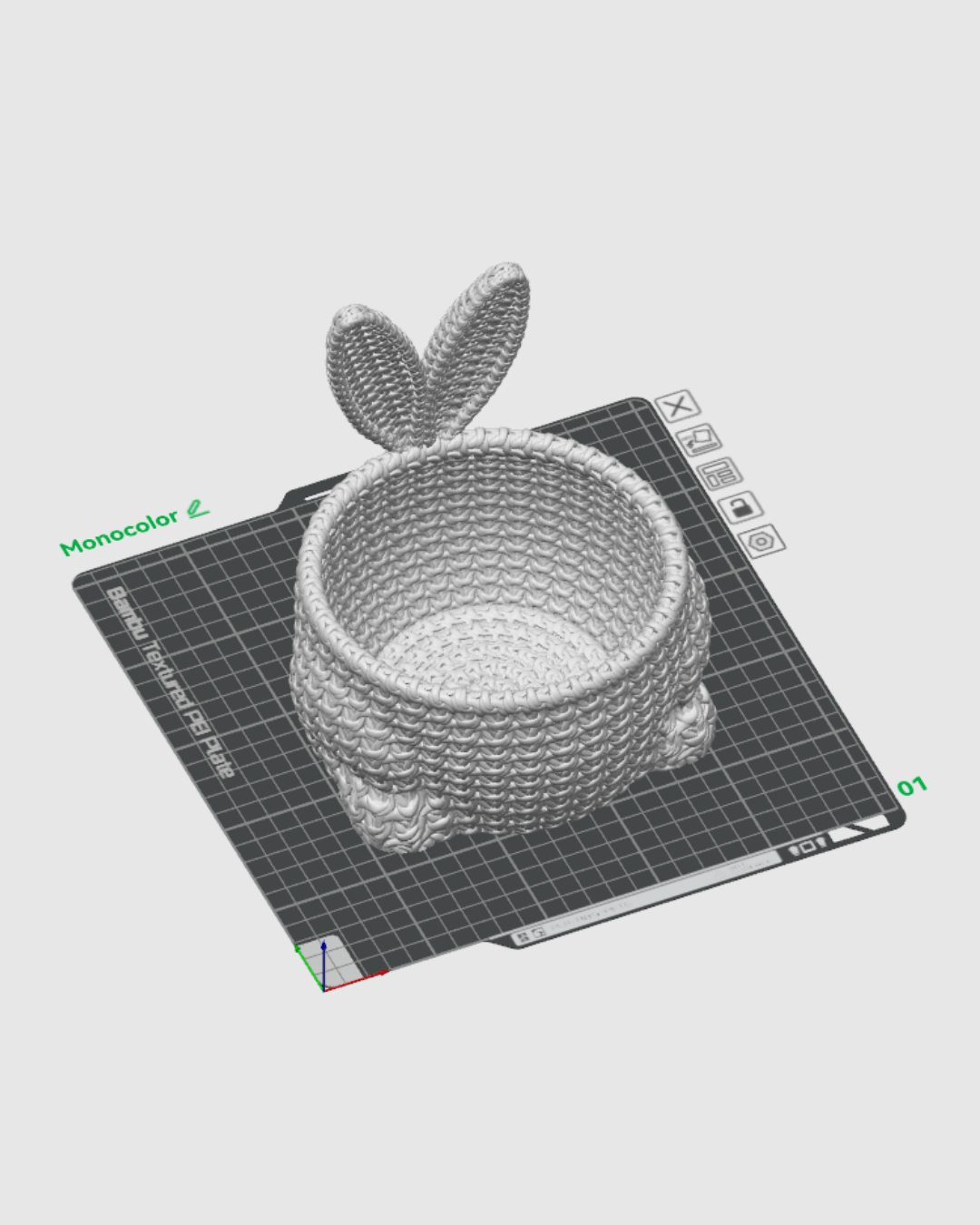 Bol Decorativ Iepuraș – Stil Croșetat 3D - imagine 2